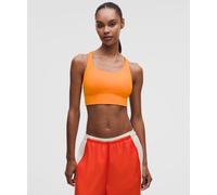 lululemon - Women's Energy Longline Sports Bra Medium Support, B-D Cups Evolve - Color Orange - Size Large