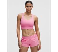 lululemon - Women's Energy Longline Sports Bra Medium Support, B-D Cups Evolve - Color Pink - Size Large