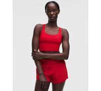 lululemon - Women's Energy Longline Sports Bra Medium Support, B-D Cups Evolve - Color Red/Neon - Size Large