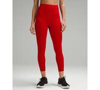 lululemon - Women's Fast and Free High-Rise Tight Leggings 5 Pocket - 25" - Color Dark Red/Red - Size 16
