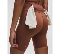 lululemon - Women's Go Further Super-High-Rise Race Shorts - 8" - Color Brown - Size 4