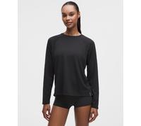 lululemon - Women's License to Train Classic-Fit Long-Sleeve Shirt - Color Black/Grey - Size 8