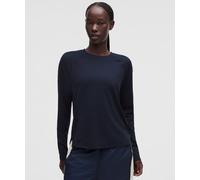 lululemon - Women's License to Train Classic-Fit Long-Sleeve Shirt - Color Blue - Size 12