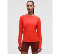 lululemon - Women's License to Train Classic-Fit Long-Sleeve Shirt - Color Red - Size 18