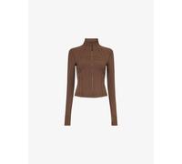 Lululemon Womens Lululemon Define Nulu Cropped Stretch-Woven Jacket Walnut Crunch 10