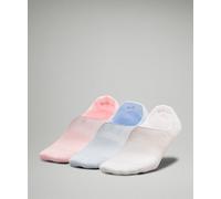 lululemon - Women's Power Stride No-Show Socks with Active Grip 3 Pack - Color White/Blue/Pink - Size Medium