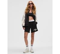 lululemon - Women's Scuba Mid-Rise Oversized Shorts Graphic - 7" - Color Black - Size XS