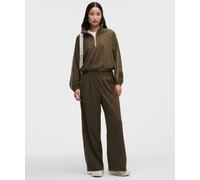 lululemon - Women's Seersucker High-Rise Pleated Pants Regular - Color Brown Green - Size XL