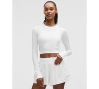 lululemon - Women's Swiftly Tech Cropped Long-Sleeve Shirt 2.0 - Color White - Size 22