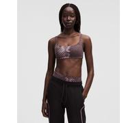 lululemon - Women's Wunder Train Racerback Sports Bra Light Support, A/B Cup SLNSH Collection - Color Black/Purple - Size 10