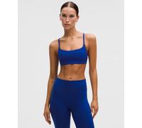 lululemon - Women's Wunder Train Strappy Racer Sports Bra Light Support, A/B Cup - Color Blue - Size 10