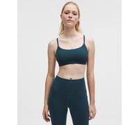 lululemon - Women's Wunder Train Strappy Racer Sports Bra Light Support, C/D Cup - Color Blue/Grey - Size 14