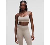 lululemon - Women's Wunder Train Strappy Racer Sports Bra Light Support, C/D Cup - Color Grey/Khaki - Size 6