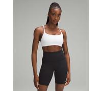 lululemon - Women's Wunder Train Strappy Racer Sports Bra Light Support, C/D Cup - Color White - Size 14