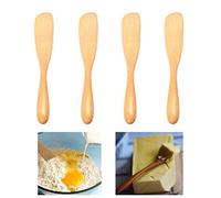 Lulullaby 4 Pcs Jam Knives, Wooden Butter Knives, Handmade Butter Knife, Spatulas, Natural Wooden Butter Knife, For Jam, Jelly, Butter, Cream, Face Mask Spatula, Kitchen Restaurant Tool
