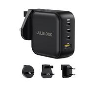 LULULOOK 100W USB C Plug 4-Port GaN Fast Charging Wall Charger Compatible with MacBook Pro/Air, Google Pixelbook, ThinkPad, iPad, iPhone, Dell XPS, Samsung Galaxy, USB-C to USB-C Cable