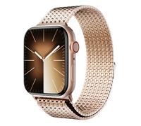 LULULOOK Milanese Loop Compatible with Apple Watch Series 11/10 9 8 7 6 5 4 3 2 1 SE, Magnetic Clasp Band with Ultra3 Ultra2 Ultra, Stainless Steel Watch Strap 49/46/45/44/42/41/40/38mm, Rosegold