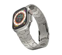 LULULOOK Titanium Strap Compatible with Apple Watch Ultra 2/Ultra 49mm, Premium Titanium Grade 2 Link Replacement Bands for iWatch Ultra 2 Ultra