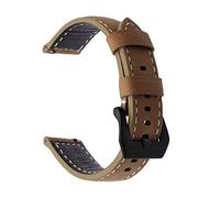 LULUMAIC 22mm Italian Watchband with Quick Release Spring Bar Men Watch Wrist Strap Vintage Crazy Horse Watch Bracelet