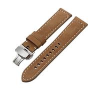 LULUMAIC 22mm Italian Watchband with Quick Release Spring Bar Men Watch Wrist Strap Vintage Crazy Horse Watch Bracelet