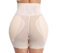 LULUMAIC Booty Lifting Shapewear for Women Hip Dip Shapewear Fake Butt Booty Lifting Shorts Beige Small
