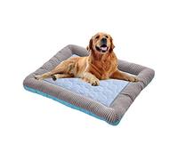 LULUMAIC Dog Cooling Bed Mat, Cats Self Cooling Padded Pad Summer Sleeping Cool Ice Silk Bed, Non Sticking Non-Toxic Breathable Washable Pet Cooling Mat for Pet (color : Blue, Size : L)