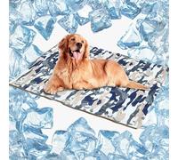 LULUMAIC Dog Cooling Mat Extra Large, Self-Cooling Pad for Pets Dogs Cats Puppies Rabbits, Double Sided Waterproof Indoor/Outside, Kennels Crates Tents Beds, Durable Gel,XL 90x50cm
