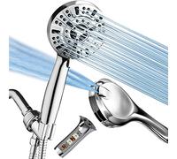 LULUMAIC Handheld, ABS Pressure Boosting Showerhead Sprayer, 10 Spray Modes, Ionic Shower Head 3-Layer Filtration, Large Water Savings Powerful Flow ShowerHeads with