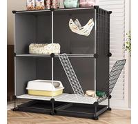 LULUMAIC Indoor Cat Cage, Cat Kennels for Indoor Cats, Cat Enclosure, Comes with tray and cat ladder for easy cleaning, for Ferret Kitty, Bunny, Chinchilla, Squirrel,75 * 39 * 83cm/in30*15 * 33(B)