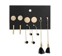 LULUMAIC jewelry Women Earrings, Boho 6Pairs/Set Colorful Long Tassel Women Drop Earrings Alloy Irregular Geometric Jewelry presents For Girlfriend, Wife, Sister, Daughter, Moth