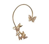 LULUMAIC jewelry Women Earrings, Boho Cute Butterfly Women Stud Earrings Clip Female Charming Color Party Jewelry presents For Girlfriend, Wife, Sister, Daughter, Mo