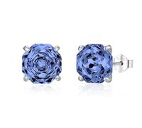 LULUMAIC Lllunimon Tanzanian octagonal rose-cut 925 sterling silver earrings Handmade micro-set jewelry Elegant and sophisticated style Everyday wear gifts for her
