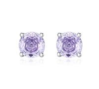 LULUMAIC Lllunimon Violet rose-cut 925 sterling silver earrings rose-cut process elegant and exquisite style Everyday wear gifts for her