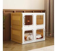 LULUMAIC Pet Playpen Portable Cat Cage Enclosure Resin Kennel - Upgraded DIY Indoor Cat Shelter With Stable Load-Bearing And Large Exercise Area,A-71 * 46.5 * 71CM