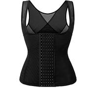 LULUMAIC Women's Postpartum Body Open Bust Tummy Control Shapewear Weight Loss Waist Trainer Corset Slim Fit Vest (Color : Black, Size : L/Large)