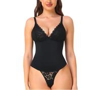 LULUMAIC Women's Reductoras Compression Body Full Bodysuit Open Crotch Hooks Girdle Shapewear