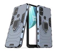 LuluMain Compatible with 1+Nord N10 Case, Metal Ring Grip Kickstand Shockproof Hard Bumper (Works with Magnetic Car Mount) Dual Layer Rugged Cover for OnePlus Nord N10 5G (Navy Blue)