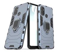 LuluMain Compatible with 1+Nord N100 Case, Metal Ring Grip Kickstand Shockproof Hard Bumper (Works with Magnetic Car Mount) Dual Layer Rugged Cover for OnePlus Nord N100 (Navy Blue)