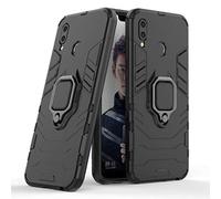 LuluMain Compatible with Honor Play Case, Metal Ring Grip Kickstand Shockproof Hard Bumper Shell (Works with Magnetic Car Mount) Dual Layer Rugged Cover for Huawei Honor Play (Black)