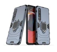 LuluMain Compatible with Mi 10 Case, Metal Ring Grip Kickstand Shockproof Hard Bumper (Works with Magnetic Car Mount) Dual Layer Rugged Cover for Xiaomi Mi 10 5G (Navy Blue)