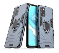 LuluMain Compatible with OnePlus8T Case, Metal Ring Grip Kickstand Shockproof Hard Bumper (Works with Magnetic Car Mount) Dual Layer Rugged Cover for OnePlus 8T (Navy Blue)