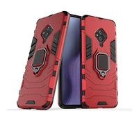 LuluMain Compatible with vivo S5 Case, Metal Ring Grip Kickstand Shockproof Hard Bumper (Works with Magnetic Car Mount) Dual Layer Rugged Cover for VIVO S5 (Red)