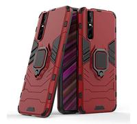 LuluMain Compatible with VIVO V15 Pro Case, Metal Ring Grip Kickstand Shockproof Hard Bumper Shell (Works with Magnetic Car Mount) Dual Layer Rugged Cover for VIVO V15 Pro (Red)