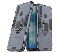 LuluMain Compatible with vivo Z1Pro, Z5X Case, Metal Ring Grip Kickstand Shockproof Hard Bumper (Works with Magnetic Car Mount) Dual Layer Rugged Cover for VIVO Z1 Pro, VIVO Z5X (Navy Blue)