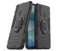 LuluMain Compatible with vivo Z1Pro, Z5X Case, Metal Ring Grip Kickstand Shockproof Hard Bumper (Works with Magnetic Car Mount) Dual Layer Rugged Cover for VIVO Z1 Pro, VIVO Z5X (Black)