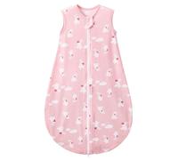 LULUMONKEY 0.5 Tog Baby Summer Sleeping Bag 0-6 Months, Soft Cotton Newborn Sleep Sack Baby Wearable Blanket, Rabbit