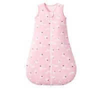 LULUMONKEY Baby Sleeping Bag 1.5 Tog 0-6 Months, 100% Cotton Newborn Sleep Sack Baby Wearable Blanket, Rabbit