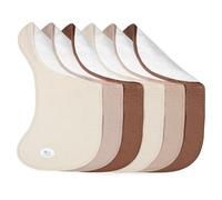 lulumoon Muslin Burp Cloths for Babies - 100% Soft Cotton Large Burping Cloths - Neutral Baby Burp Rags for Boy and Girl - Absorbent Burp Cloth for Spit-Ups - 6 Pack