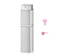 Lulupack 20ml Square Perfume Atomizer, Travel Cologne Spray Bottle, Mini Empty Sprayer Dispenser (Silver, 1PCS)