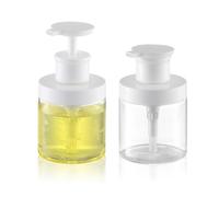 Lulupack 2PCS Pump Bottle Dispenser, Shower Soap Dispenser Set for Shampoo, Conditioner, Wide Mouth Refillable Shower Bottles with Labels